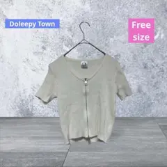 【Doleepy Town】レーディース /ダブルファスナー/クロップド丈