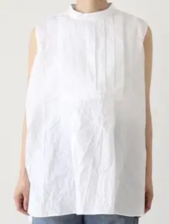 TOUJOURS スリーブレスタックブサムロングシャツ　定価46,200円