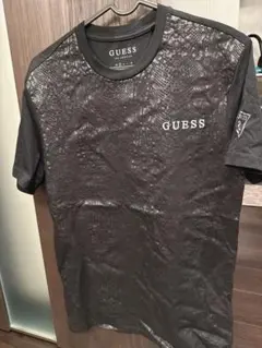 GUESS スネークパターン Tシャツ ブラック