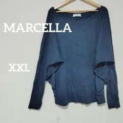 MARCELLA 【XXL 】長袖トップス ドルマンスリーブ ネイビー ゆったり
