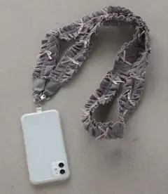 スマホストラップ スマホショルダー フリル リボン 新品