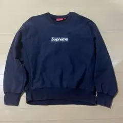 25ss Supreme Washed Box Logo Crewneck