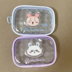 【匿名配送】ちいかわ　ぷっくりクリアミニポーチ　モモンガ　カニちゃん　２種セット