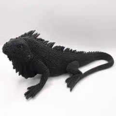 イグアナの置物　ブラック