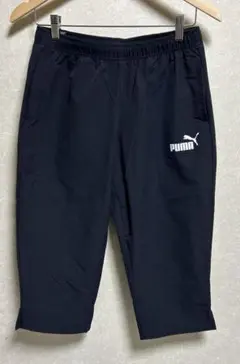 美品 プーマ クロップドパンツ ブラック L