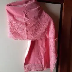 和装 ベルベットレースショール ピンク