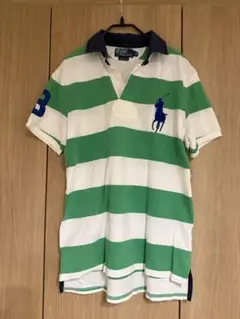 Polo by Ralph Lauren 緑白ストライプ ポロシャツ