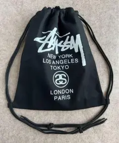 新品 STUSSY ステューシー ナップサック リュック ブラック.