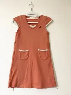 子供用 3can4on ワンピース 130㎝ サーモンピンク