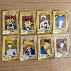 遊戯王キャラクターカードセット　8枚　1998年製　バンダイ版カードダス
