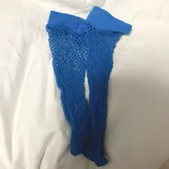 フィッシュネットソックス　ブルー