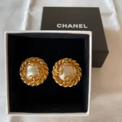 シャネル CHANEL 95 A ゴールド パール イヤリング