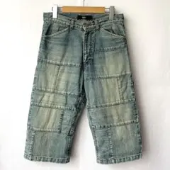 00s MOSSIMO モッシモ デニム パッチワーク ハーフパンツ