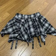WEGO アシンメトリックチェックミニスカート