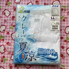 紳士用クレープ肌着 5分丈ズボン下 LLサイズ 2枚組