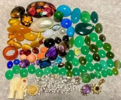 アクセサリーパーツ 色石 カラーストーン カボション ビジューetc.おまとめ