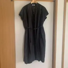 UNIQLO U ブラック シャツワンピース 半袖
