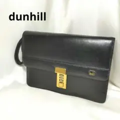 dunhill　セカンドバッグ ブラック　ゴールド金具