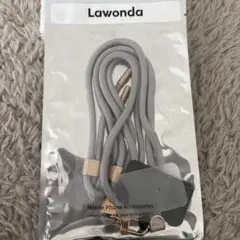 【Lawonda】グレー スマホ ショルダーストラップ