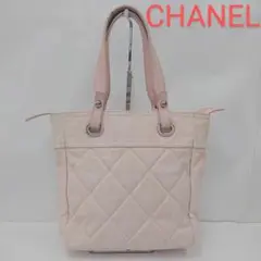 GY14 シャネル パリビアリッツPM ハンドバッグ シール有り シルバー金具