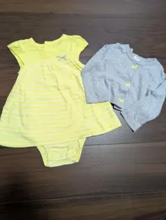 ベビー服　女の子 Carter's ロンパース　ワンピース　カーディガン　12m