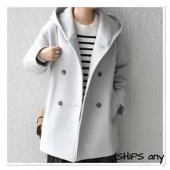★SHIPS any★シップスエニィ フーデット ミディ コート