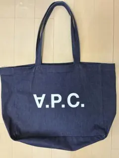 A.P.C. ダークブルー トートバッグ（サイズ大）