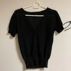 黒半袖カーディガン