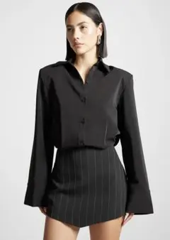 Manière De Voir Pinstripe Shirt Dress