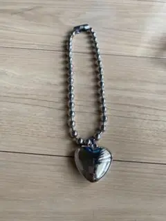ハート型ペンダント ネックレス シルバー
