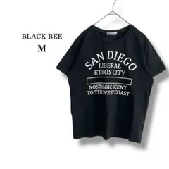 美品【BLACK BEE】ブラックビー　レディースTシャツ　フォントプリント　M