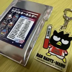 ソフトバンクホークス　周東選手　はぴだんぶい　アクリルキーホルダー　ばつ丸くん