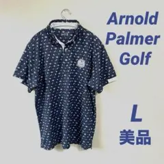 【極美品】Arnold Palmer Golf メンズ L ポロシャツ 総柄