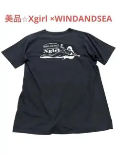 美品Xgirl ×WINDANDSEA Tシャツ ブラック　エックスガールコラボ