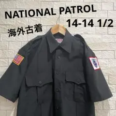 海外古着　ナシャナルパトロール　半袖　半袖シャツ　半袖ワークシャツ　サイズ14