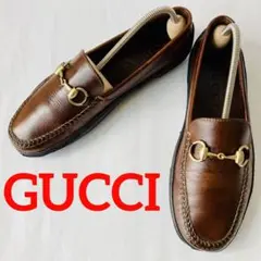 GUCCI グッチ 濃茶 ビットローファー 24.5cm 除菌・消臭済み