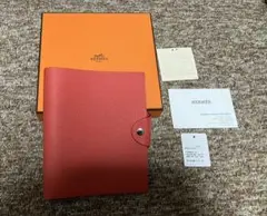 エルメス 新品 手帳カバー ユリス PM ノートブック ルージュピヴォワンヌ