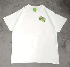 HUF　Tシャツ　スケートボード　ホワイト　白　ハフ　スケート　ワンポイント