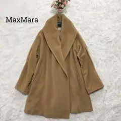 美品☆MaxMara 白タグ ガウンコート キャメル カシミヤ混 40 L
