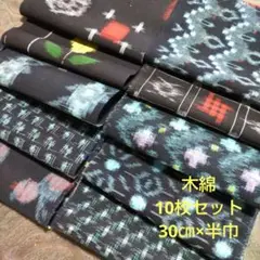 (ｋ60) 木綿　久留米絣　備後絣　10枚セット　30㎝×半巾