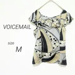VOICEMAIL 幾何学模様 トップス M 日本製　グレー