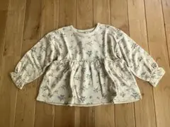 新品 女の子 キッズ 小花柄 薄手トレーナー 切り替え 110センチ