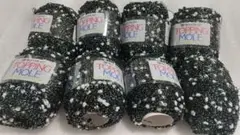ハマナカトッピングモールTopping Mole 黒と白の毛糸 8個セット