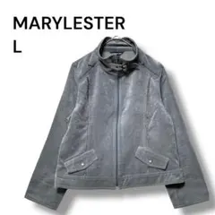 ［美品］マリーレスター　ブルゾン　コーデュロイ　Ｌ　フルジップ　長袖　グレー