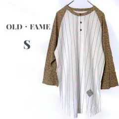 【美品】US古着 OLD FAME 七分袖カットソー S ラグランスリーブ