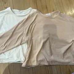 bella:B Mサイズ 長袖カットソー ホワイト ベージュ