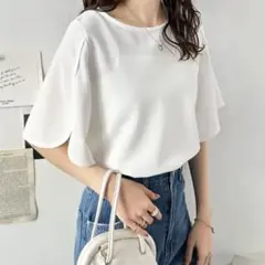 新品　GeeRA ジーラ　フレアスリーブTシャツ　Lサイズ