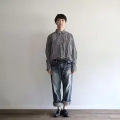 【極美品】Vas-y Lentement ギンガムオーバーサイズシャツ 大きめ