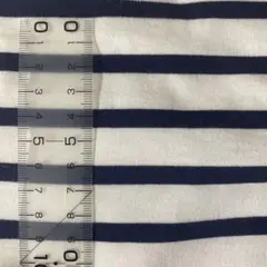 【カット生地180巾50cm】ネイビーとホワイトのボーダーニット生地