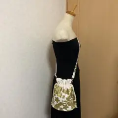ハワイアン巾着バック❤️ハイビスカス/ゴールド❤️handmade